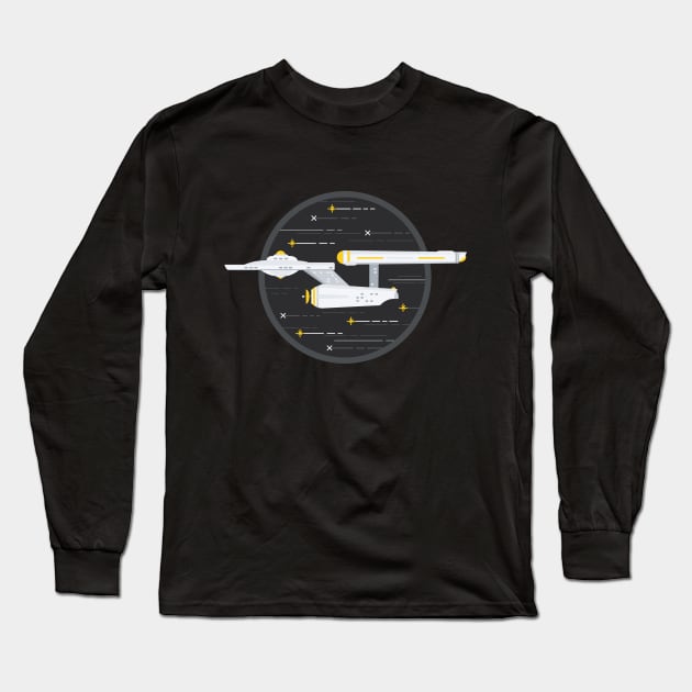 Star ship Enterprise Long Sleeve T-Shirt by mstupic